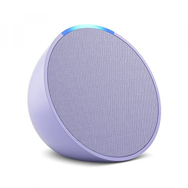 Amazon Echo Pop | Altavoz inteligente compacto de sonido completo con Alexa | Flor de lavanda