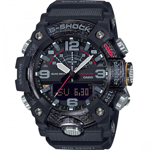 Casio Reloj G-Shock Master of G Mudmaster Carbon Core Guard Quad Sensor conectado de resina gris GGB100-1A para hombre