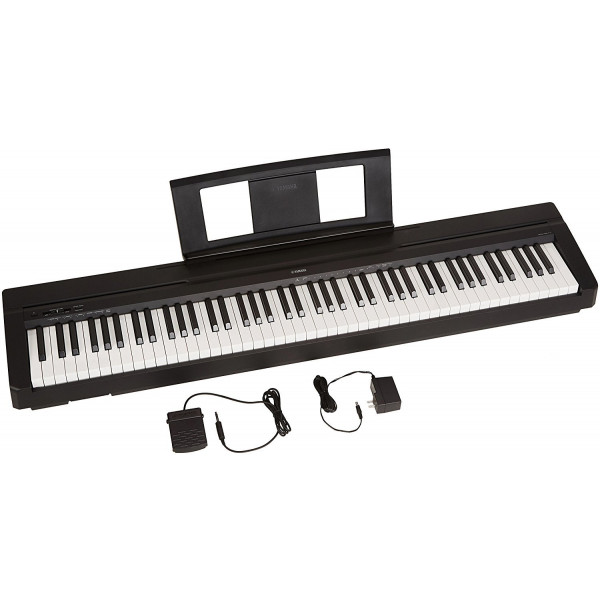 YAMAHA P71 Piano digital de acción contrapesada de 88 teclas con pedal de sostenido y fuente de alimentación (exclusivo de Amazon)