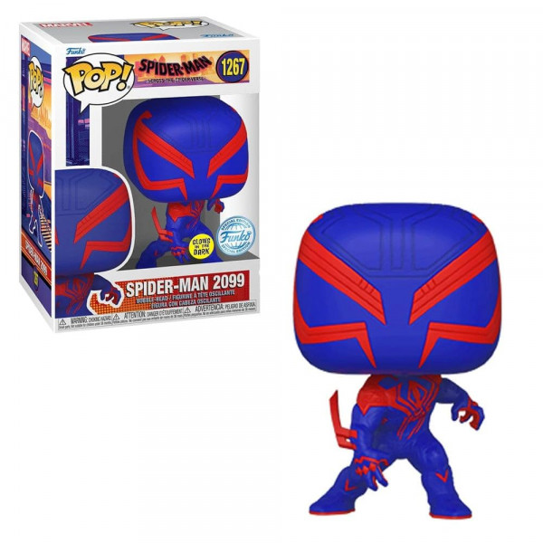 ¡Funko Pop! Películas: Spider-Man A través del Spider-Verse 2099 ¡Pop que brilla en la oscuridad! Figura de vinilo - Exclusivo de Entertainment Earth, (FUN68370)