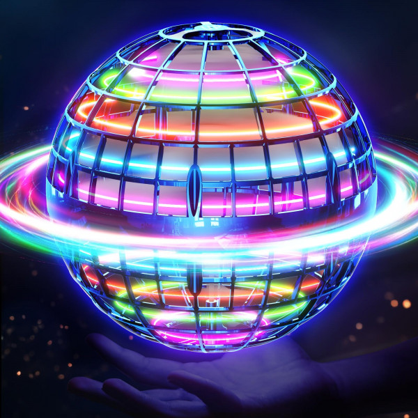 Ivtivfu Flying Orb Ball (azul, 2024 actualizado) con luces deslumbrantes, Magic Hover Spinner, Cool Boomerang Drone, globo cósmico flotante, juguetes para niños al aire libre, para niños de 6 7 8 9 10 años