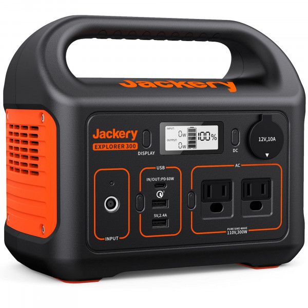 Jackery Estación de energía portátil Explorer 300, batería de litio de respaldo de 293 Wh, generador solar para exteriores, camping, viajes, caza, apagón (panel solar opcional)