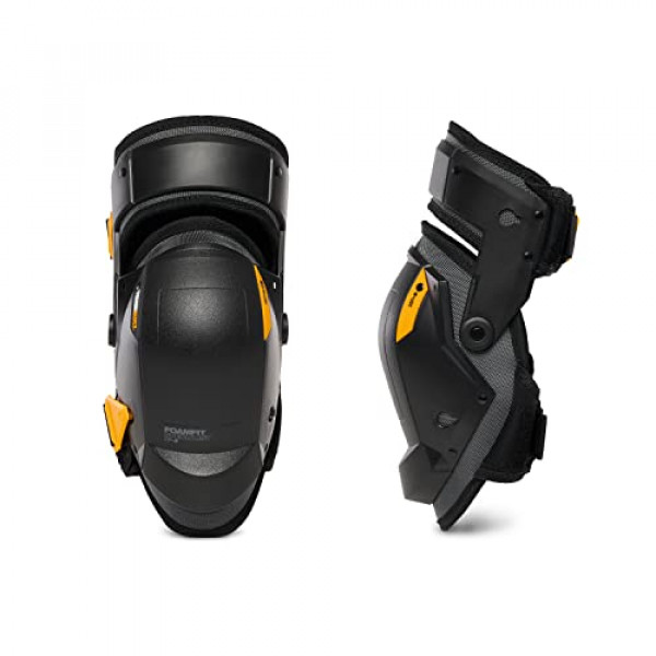 ToughBuilt - Rodilleras de estabilización con soporte para muslos de espuma resistente - Cómodas, ajustables, máxima estabilidad - (TB-KP-3), negro
