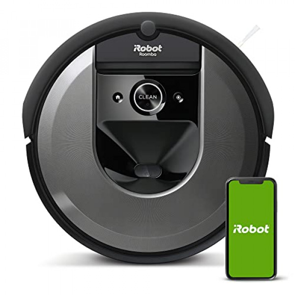 Robot aspirador iRobot Roomba i7 (7150): conexión Wi-Fi, mapeo inteligente, funciona con Alexa, ideal para pelo de mascotas, funciona con base limpia
