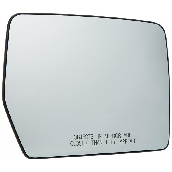 Espejo de cristal sin calefacción del lado del pasajero con placa trasera, Ford F150 (no se adapta a los modelos STX), Mark LT, 6 13/16 x 9 1/8 x 10 1/2 (sin punto ciego)