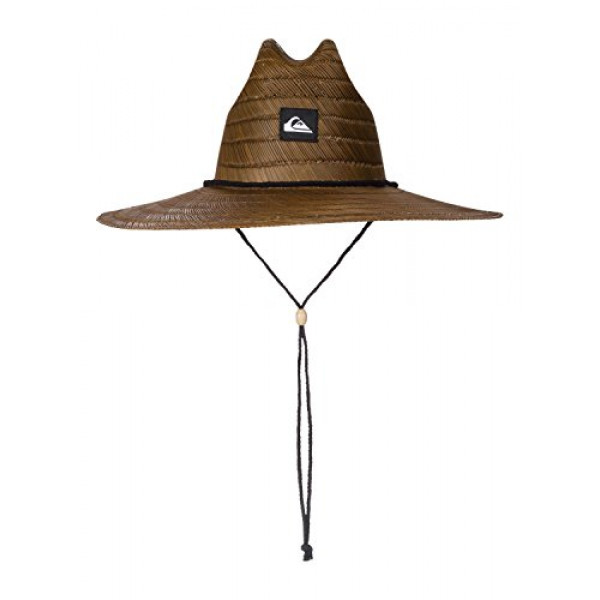 Quiksilver Pierside Straw Lifeguard Beach Sombrero de Sol de Paja para Hombre, Marrón Oscuro, Grande-XL EE. UU.
