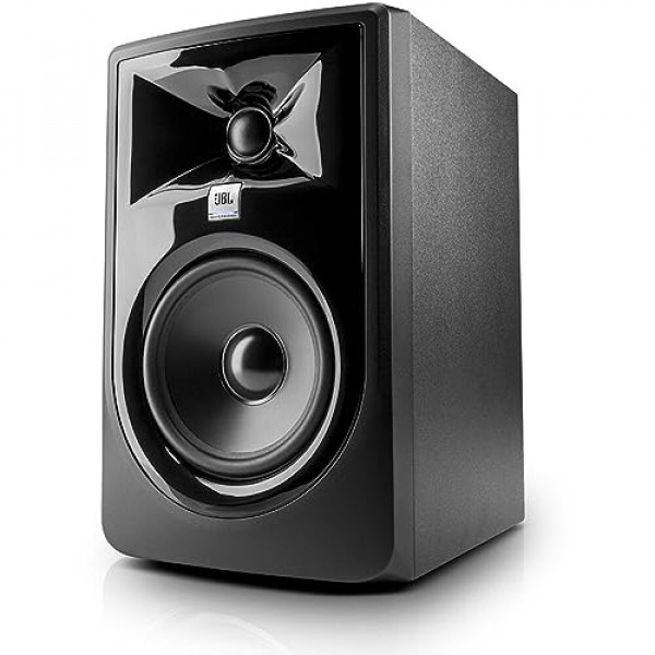 JBL Professional 305P MkII Altavoz de monitor activo con alimentación bidireccional de 5 pulgadas para producción de música de campo cercano, monitor de estudio, computadora de escritorio, audio de alta fidelidad. Se vende individualmente, negro.
