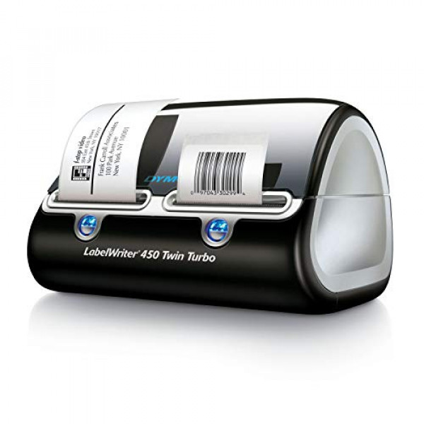 Impresora de etiquetas DYMO | Impresora de etiquetas térmica directa Label Writer 450 Twin Turbo, impresión rápida, ideal para etiquetar, archivar, enviar, enviar por correo, códigos de barras y más, organización del hogar y la oficina