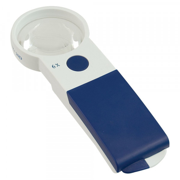 Lupa de mano LED Reizen EZ Touch 6X 20D - Lente redonda 57 mm