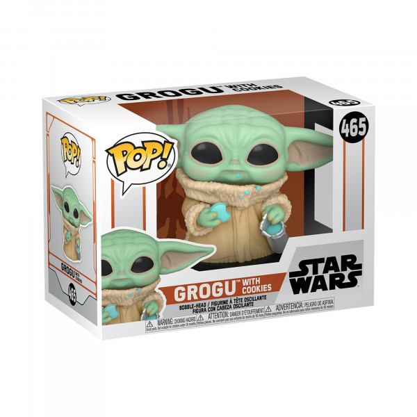 ¡Funko POP! Star Wars: The Mandalorian - Grogu (El Niño, Baby Yoda) con Galleta - Figura Coleccionable de Vinilo - Idea de Regalo - Mercancía Oficial - para Niños y Adultos - Fanáticos de la TV