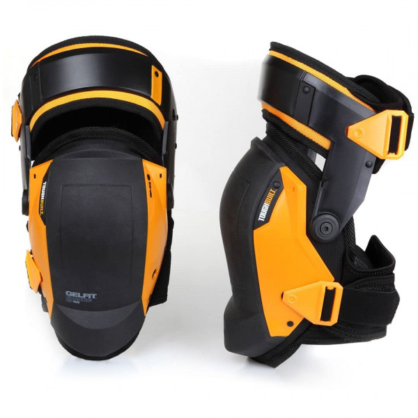 ToughBuilt - Rodilleras unisex de estabilización de soporte para muslos Gelfit - Resistentes, cómodas y ajustables - (TB-KP-G3), negro