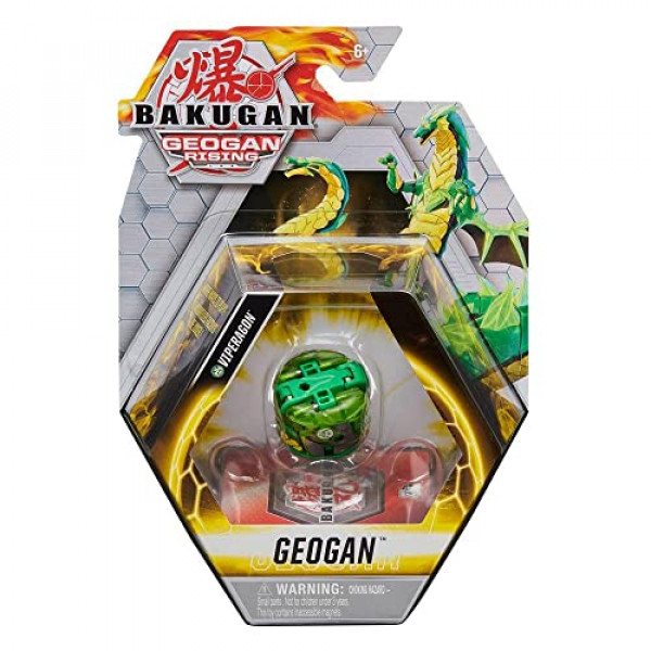 Bakugan Geogan, Viperagon, Geogan Rising Figura de acción coleccionable y tarjetas coleccionables, juguetes para niños