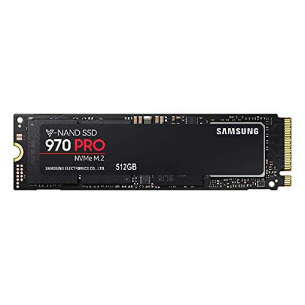 Samsung 970 PRO SSD 512GB - Unidad de estado sólido interna con interfaz M.2 NVMe y tecnología V-NAND (MZ-V7P512BW), negro/rojo