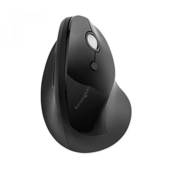 Kensington Pro Fit Ergo Ratón inalámbrico vertical, negro (K75501WW), 2,8 x 3 x 4,4 pulgadas