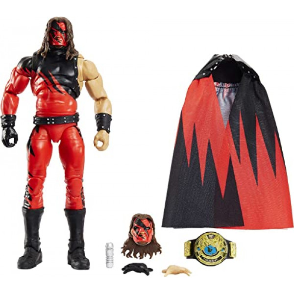 Mattel Figura de acción Kane Ultimate Edition, coleccionable de 6 pulgadas con cabeza intercambiable, manos intercambiables y capa de entrada para edades de 8 años en adelante