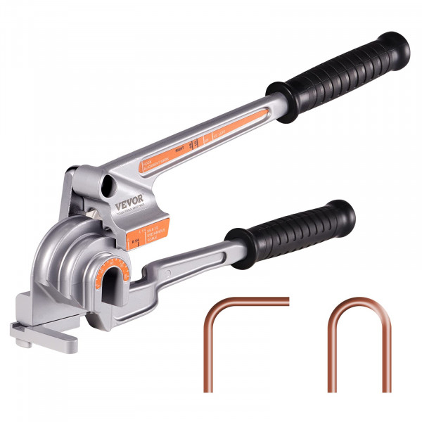 Doblador de tubos VEVOR, 1/4, 3/8, 1/2 OD, doblador de tubos de nivel manual 3 en 1, herramientas para doblar tubos de aluminio de cobre de 180° para aire acondicionado HVAC