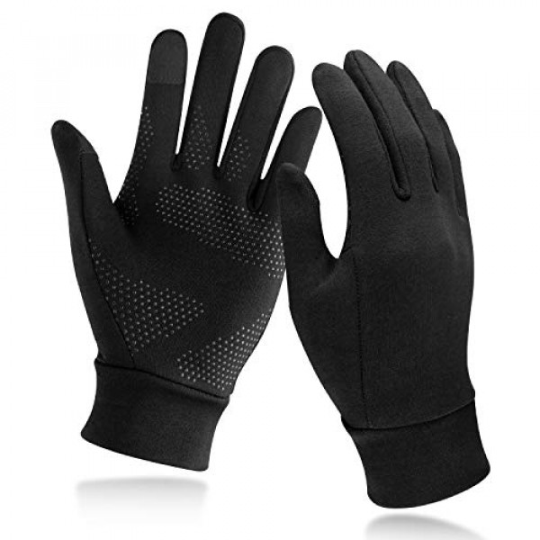 Unigear Guantes para correr, pantalla táctil, antideslizantes, ligeros, forros para ciclismo, ciclismo, conducción deportiva, para hombres y mujeres (grandes)