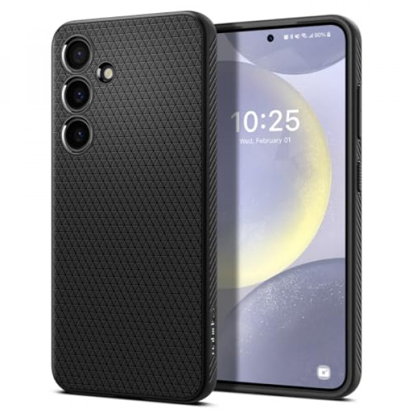 Spigen Liquid Air diseñado para el estuche Galaxy S24 Plus (2024) [Protección de grado militar] - Negro mate