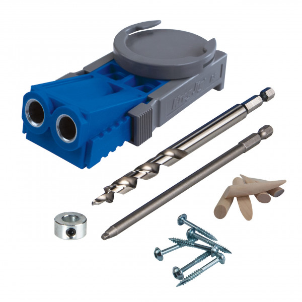 Sistema de plantilla para orificios de bolsillo Kreg R3 Jr. - Plantilla portátil para orificios de bolsillo Kreg - Fácil sujeción y ajuste - Incluye deslizadores de posicionamiento - Para materiales de 1/2 a 1 1/2 de espesor