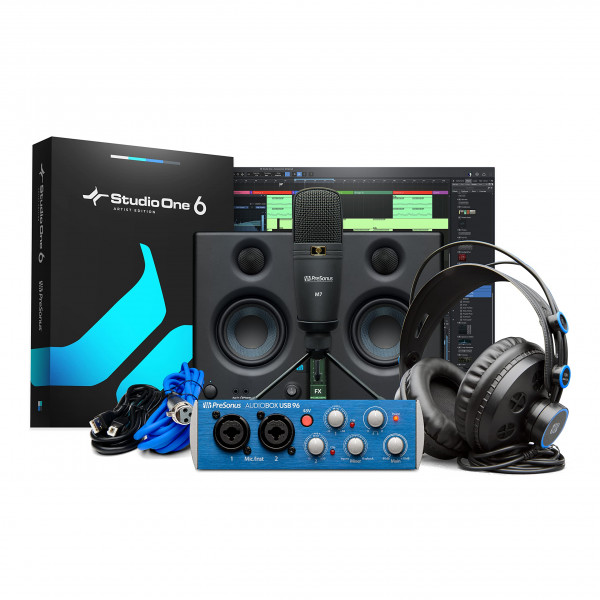 PreSonus AudioBox Studio Ultimate Bundle Kit de grabación completo con monitores de estudio y software de grabación DAW Studio One Artist y Ableton Live Lite