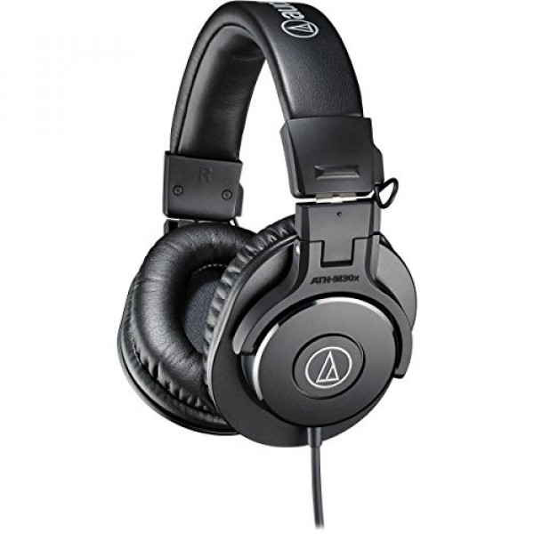 Audio-Technica ATH-M30x - Auriculares profesionales para monitor de estudio, color negro