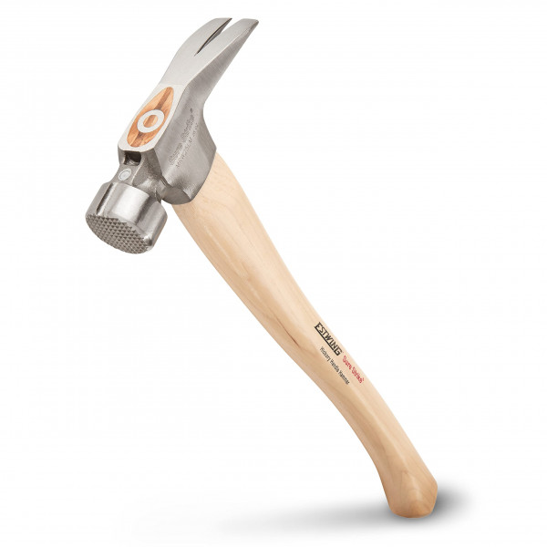 Martillo para enmarcar ESTWING Sure Strike California - Garra recta de 25 oz con cara fresada y mango de madera de nogal - MRW25LM