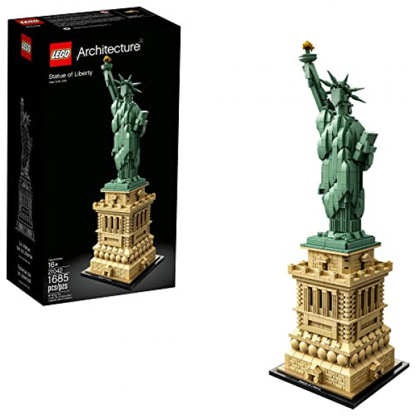 LEGO Architecture Estatua de la Libertad 21042 Juego de construcción modelo: recuerdo coleccionable de la ciudad de Nueva York, decoración creativa para el hogar o centro de mesa de oficina, gran idea de regalo para adultos y adolescentes