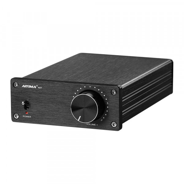 AIYIMA A07 TPA3255 Amplificador de potencia 300Wx2 HiFi Clase D Amplificador de audio Mini amplificador estéreo de 2 canales para altavoz pasivo Estantería de escritorio Sistema de cine en casa con adaptador de corriente DC 32V (A07)