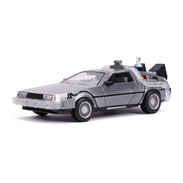 Jada 1:24 Diecast Regreso al Futuro 2 Máquina del Tiempo con Luces, Plata