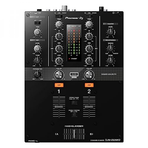 Pioneer DJ DJM-250MK2 Mezclador de DJ de 2 canales
