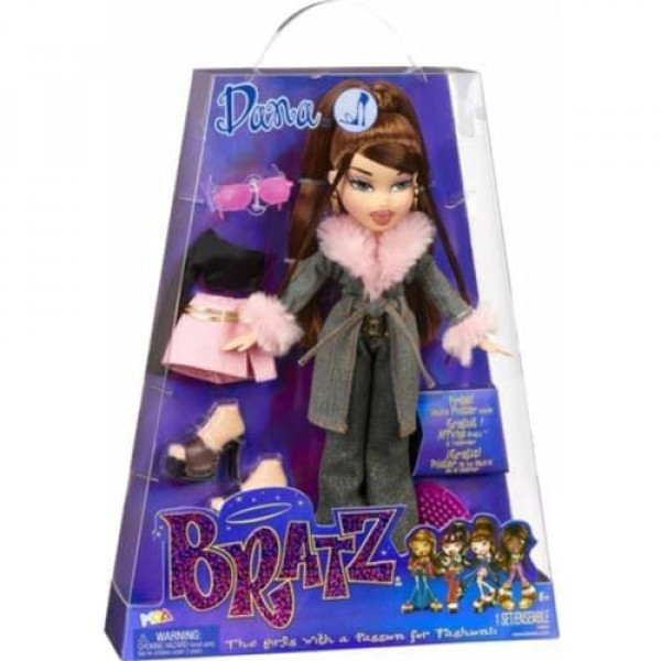 Bratz Original Fashion Doll Dana Serie 3 con 2 trajes y póster, coleccionistas de 6 7 8 9 10+