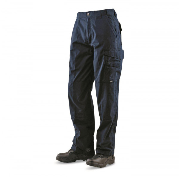 Pantalón táctico original Tru-Spec serie 24-7 para hombre - Pantalones confiables para hombre - Ideal para senderismo, camping, EMT y uso táctico - 65% poliéster, 35% algodón - Azul marino - 32W x 30L