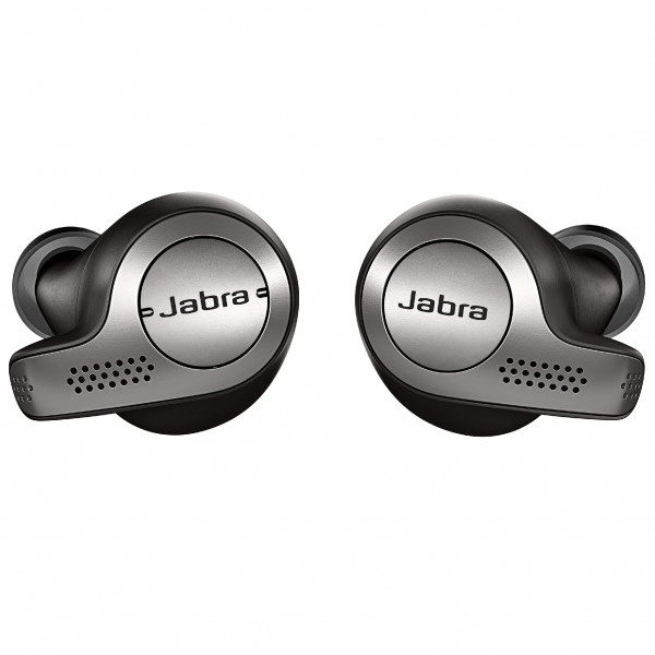Auriculares Jabra Elite 65t – Auriculares inalámbricos verdaderos integrados con Alexa con estuche de carga, negro titanio – Auriculares Bluetooth diseñados para la mejor experiencia musical y de llamadas verdaderamente inalámbricas