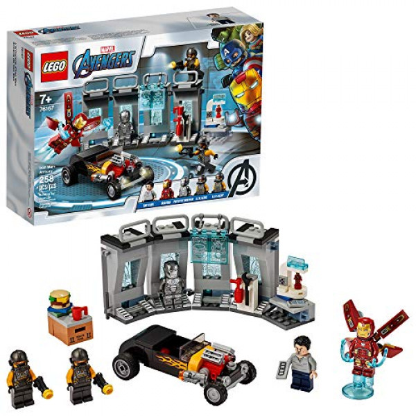 LEGO Marvel Vengadores Armería de Iron Man 76167 Kit de construcción (258 piezas)