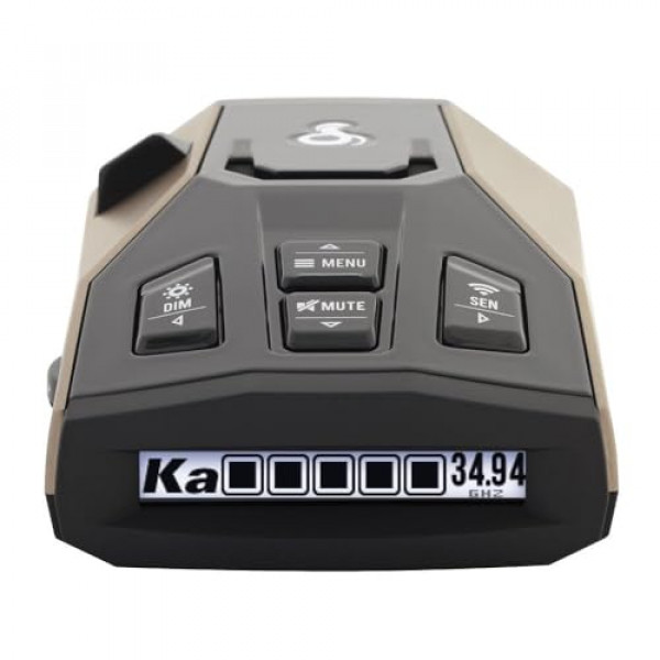 Detector de radar láser Cobra RAD 450: largo alcance, filtro de alerta falsa, alerta de voz y pantalla OLED, negro, RAD450