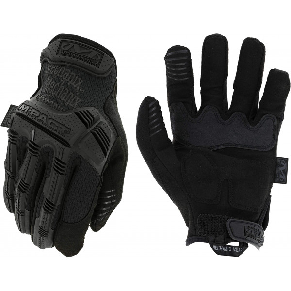 Mechanix Wear: Guantes tácticos M-Pact Covert con ajuste seguro, guantes de seguridad con capacidad para pantalla táctil para hombres, guantes de trabajo con protección contra impactos y absorción de vibraciones (negro, pequeño)