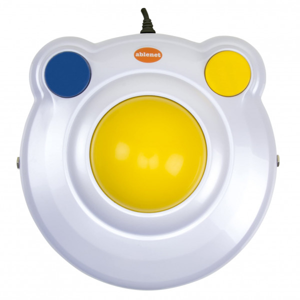 AbleNet BIGtrack 2 Trackball - Ratón adaptable para necesidades especiales y usuarios que carecen de habilidades motoras finas - Ratón trackball grande con 2 botones para discapacitados y discapacitados - Producto n.º 12000006