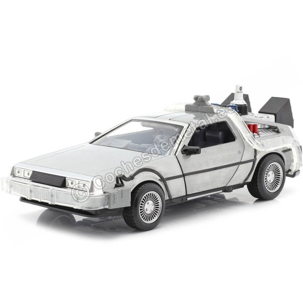 Jada 1:24 Diecast Regreso al Futuro 2 Máquina del Tiempo con Luces, Plata