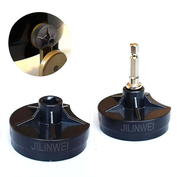JILINWEI Addi - Adaptador para máquina de tejer con punta hexagonal para taladro, adaptador de corriente de punto rápido, adaptador de manivela para Addi Express (22 agujas)/King Size (46 agujas), color negro
