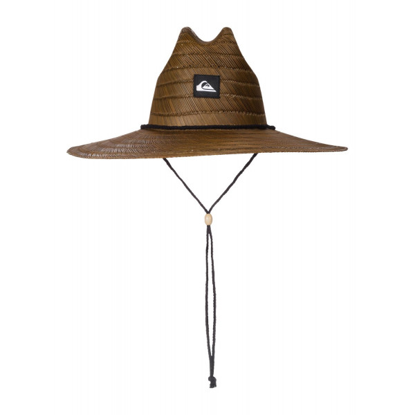 Quiksilver Pierside Straw Lifeguard Beach Sombrero de Sol de Paja para Hombre, Marrón Oscuro, Grande-XL EE. UU.