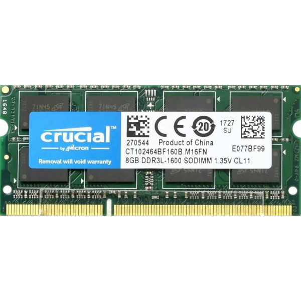 Crucial RAM 8GB DDR3 1600 MHz CL11 Memoria para portátil CT102464BF160B