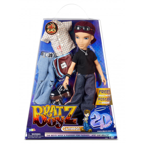 Bratz 20 Yearz Edición Especial Aniversario Original Boy Fashion Cameron con Accesorios y Póster Holográfico | Muñeca coleccionable | para coleccionistas adultos y niños de todas las edades