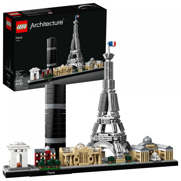 LEGO Architecture Paris Skyline, kit de construcción modelo coleccionable con la Torre Eiffel y el Louvre, colección Skyline, decoración del hogar y la oficina, regalo único para dar rienda suelta a la creatividad de cualquier adulto, 21044