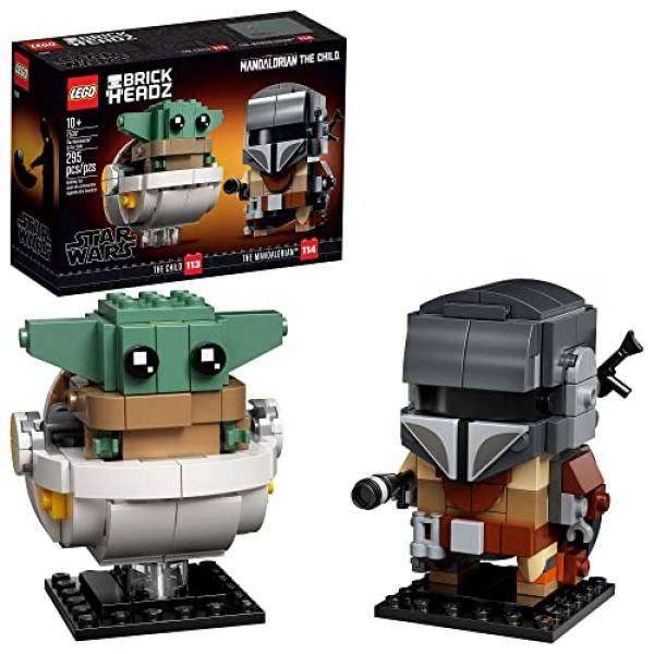 LEGO BrickHeadz Star Wars The Mandalorian & The Child 75317 Juguete de Construcción 'Baby Yoda', Juego de Figuras Modelo Coleccionables, Idea de Regalo para Adolescentes