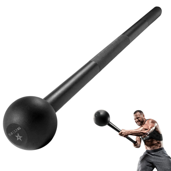 Campana de maza de acero Yes4All para entrenamiento de fuerza, ejercicios de hombros, agarres y antebrazos - 5 libras