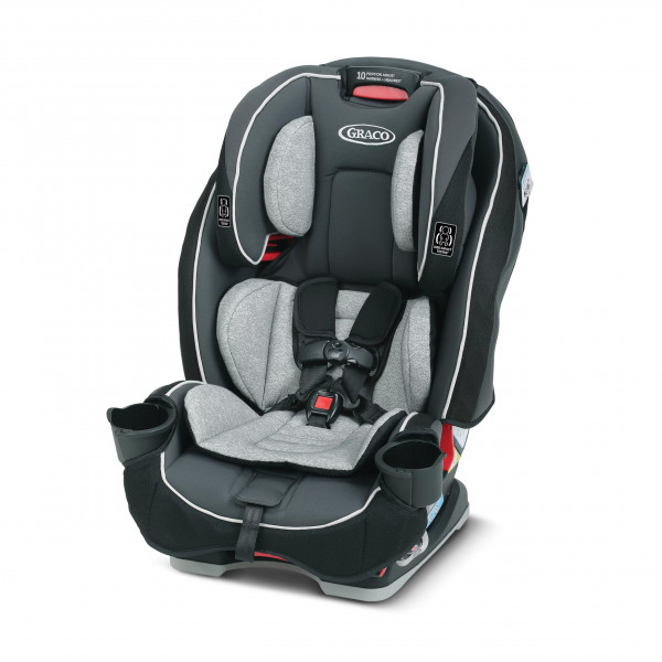 Graco SlimFit Asiento convertible para automóvil 3 en 1, diseño que ahorra mucho espacio, Darcie, adecuado para mirar hacia atrás y hacia adelante, asiento elevador con respaldo alto y reposacabezas de 10 posiciones