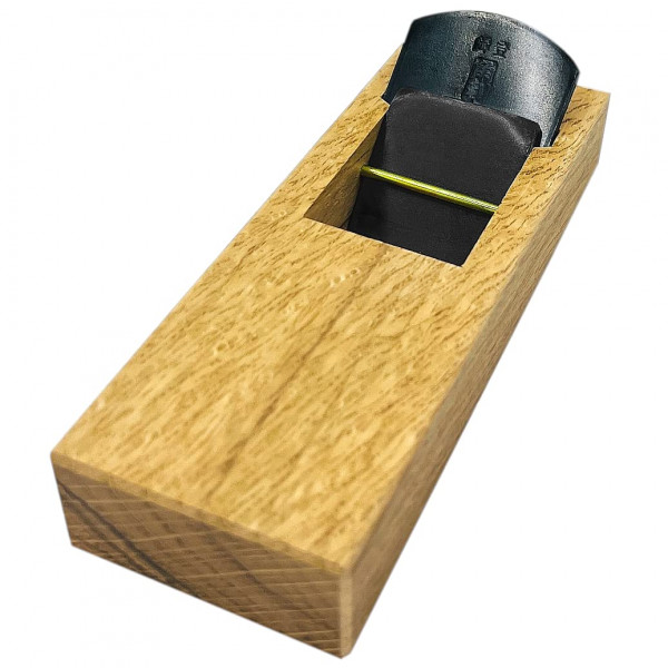 KAKURI Cepillo de mano japonés de 1.654 in para carpintería, KANNA Block Plane pequeña herramienta cepilladora de mano para biselar y alisar madera, 5,9 x 2,1 x 1,6 pulgadas, cuerpo de roble ecológico, fabricado en JAPÓN
