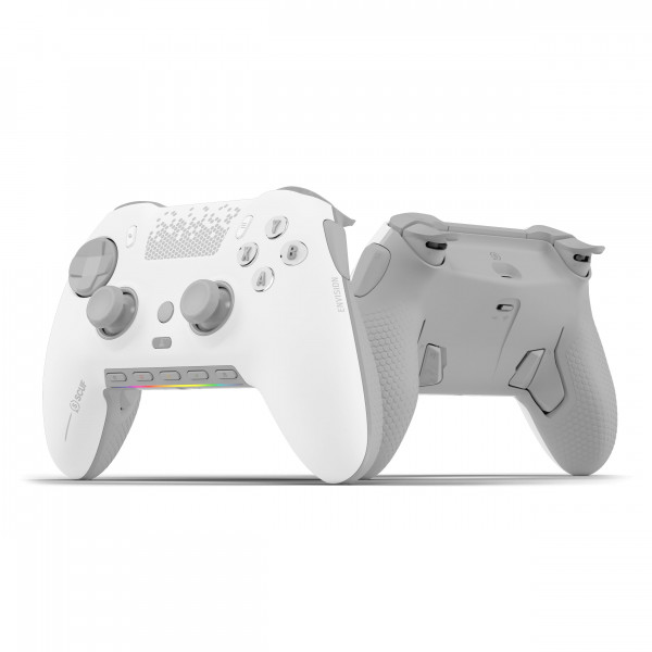 Controlador de juegos de PC inalámbrico SCUF Proision - Cinco Keys G -G -Keys remolantes - Padillas de espalda retrables - desencadenantes instantáneos - ICUE Compatible - White