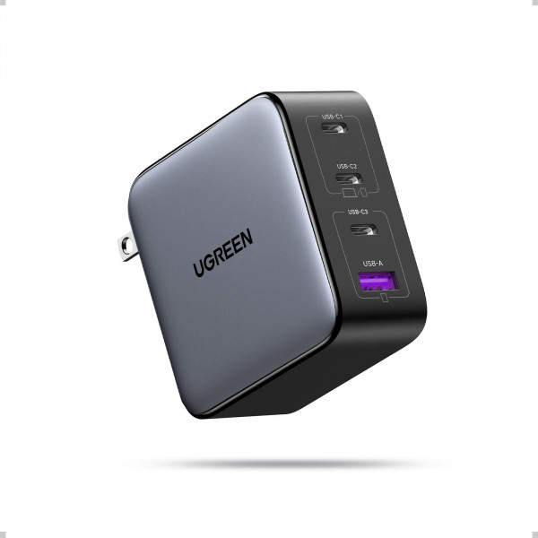 Charger UGREEN 100W USB C, adaptador de potencia de portador de laptop rápida de 4 puertos NEXODE NEXODE COMPACT COMPAT COMPACT BARGER PARA MACBOOK PRO/AIR, iPad Pro, iPhone 16 Pro, Galaxy S25/S24, Steam Deck, Google Pixelbook y más