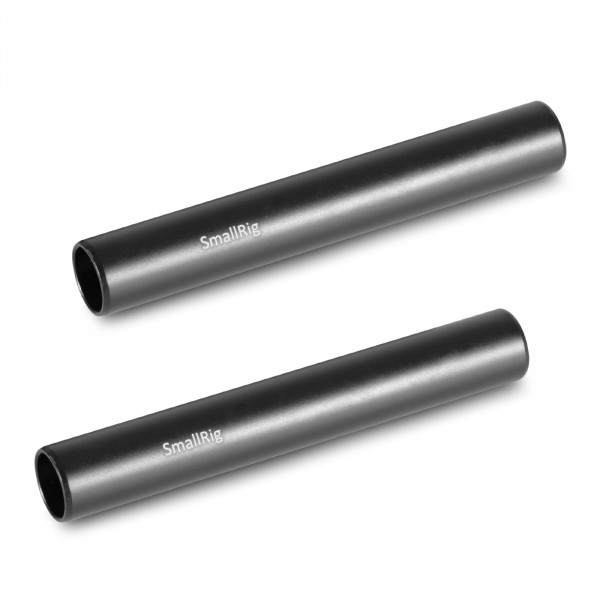 Smallrig 4 pulgadas (10 cm) de aleación de aluminio negro de 15 mm con hilo femenino M12, paquete de 2-1049
